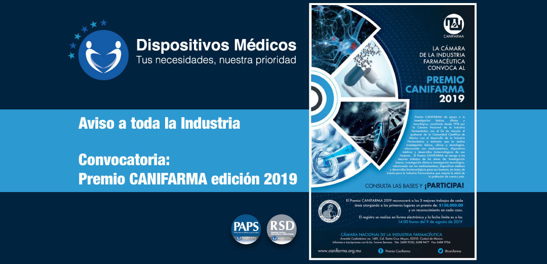 Convocatoria: Premio CANIFARMA edición 2019