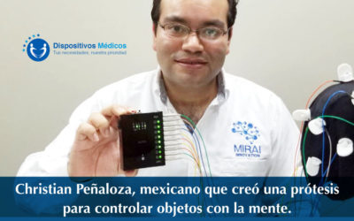 Christian Peñaloza, mexicano que creó una prótesis para controlar objetos con la mente.