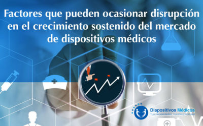 Factores que pueden ocasionar disrupción en el crecimiento sostenido del mercado de dispositivos médicos.