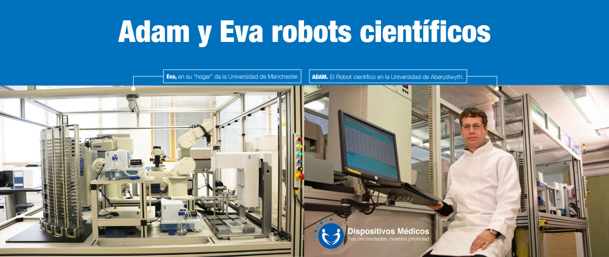 Adam y Eva robots científicos.