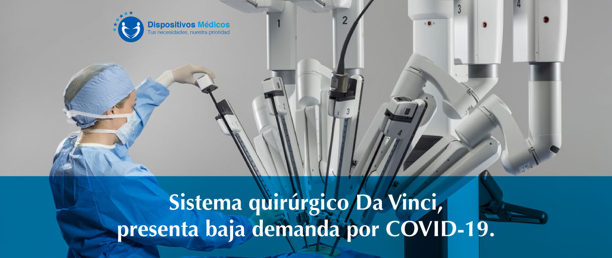 Sistema quirúrgico Da Vinci, presenta baja demanda por COVID-19.