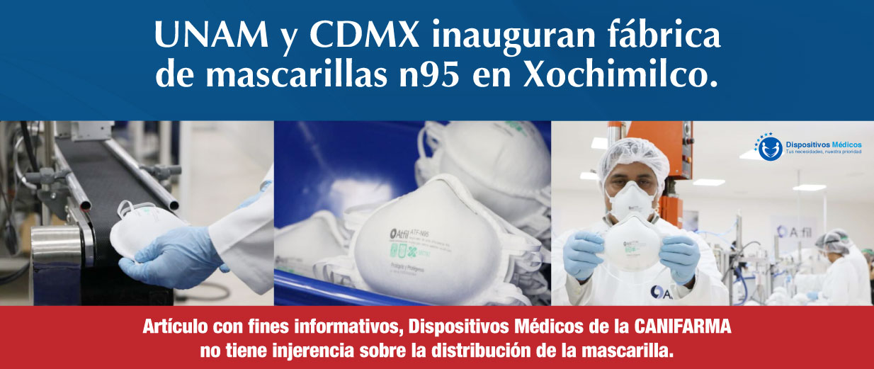 UNAM y CDMX inauguran fábrica de mascarillas n95 en Xochimilco.