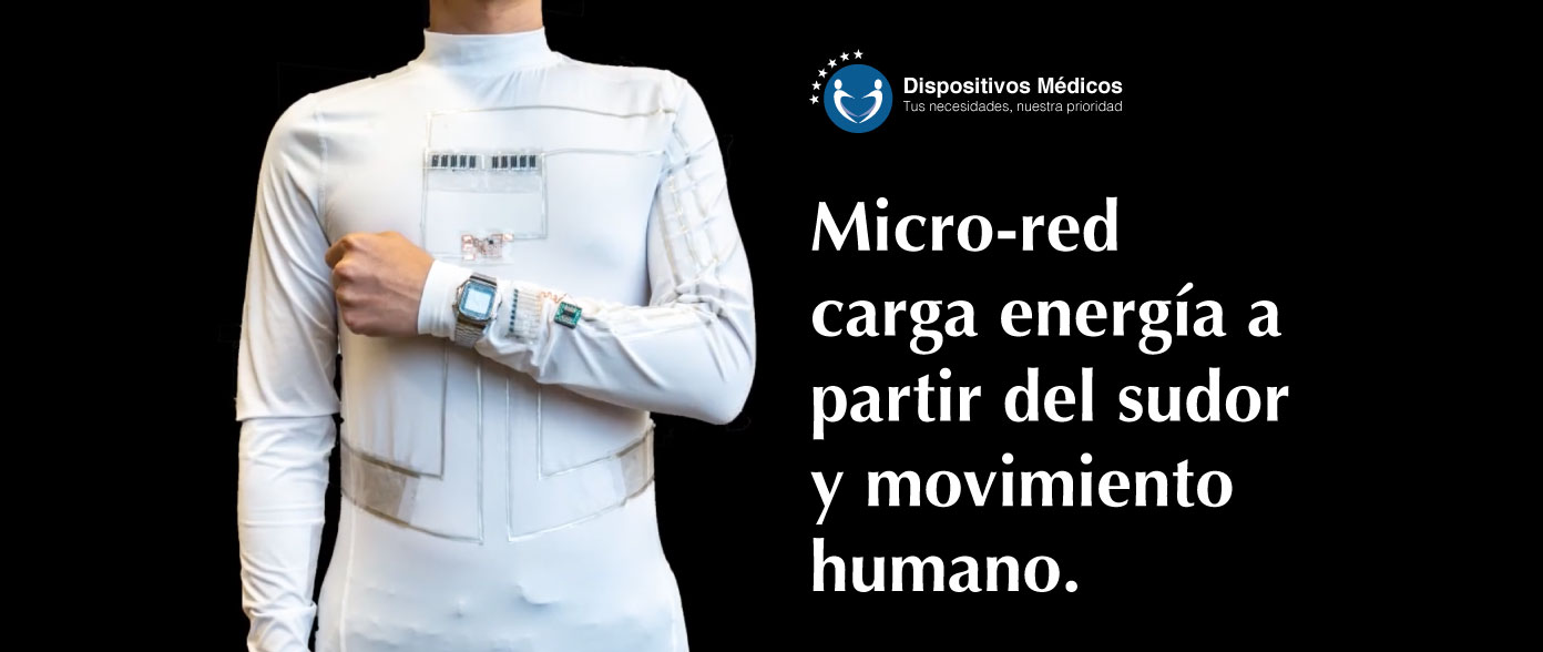 Micro-red carga energía a partir del sudor y movimiento humano.