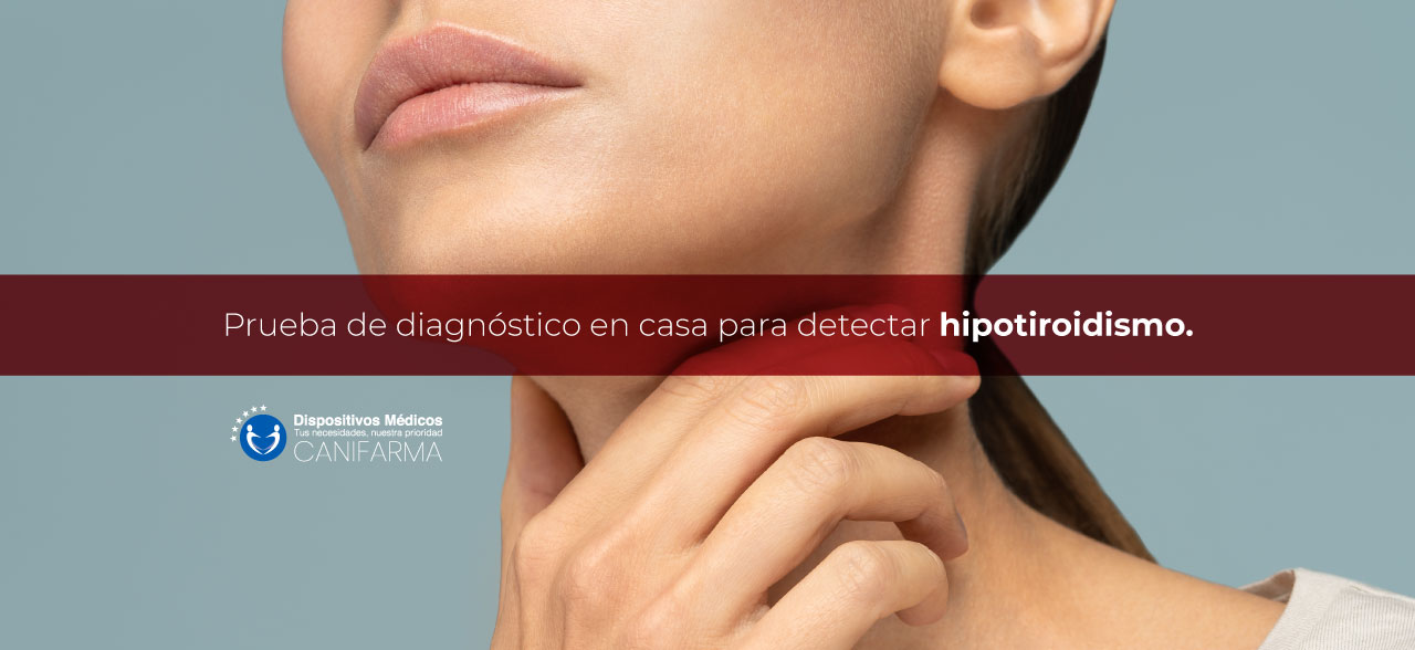 Prueba de diagnóstico en casa para detectar hipotiroidismo.
