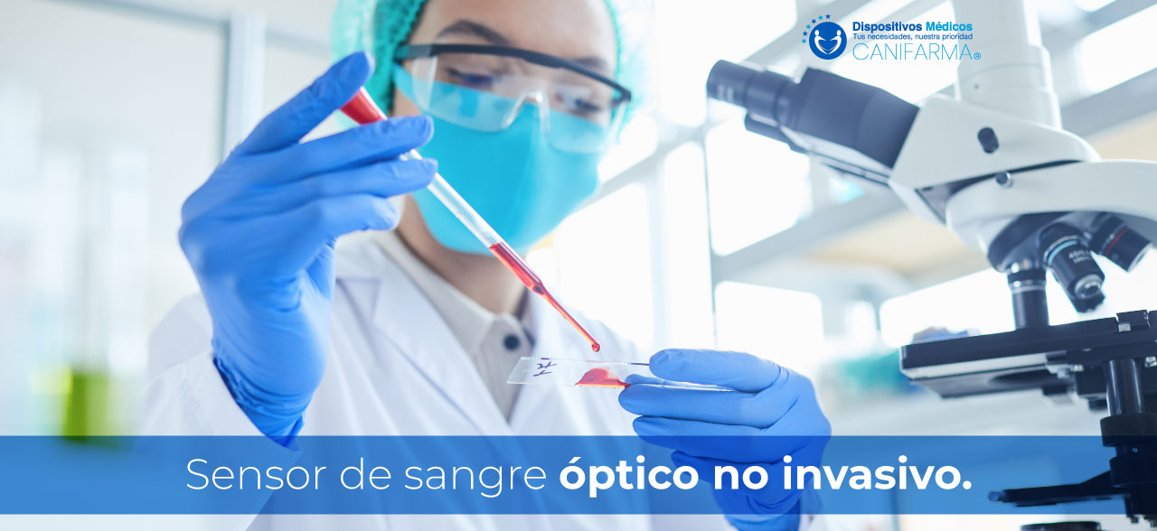 Sensor de sangre óptico no invasivo.