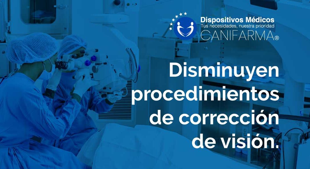 Disminuyen procedimientos de corrección de visión.