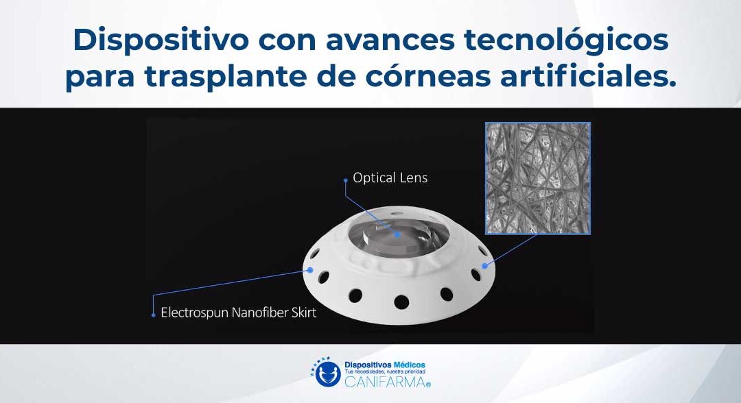 Dispositivo con avances tecnológicos para trasplante de córneas artificiales.