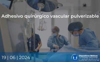Adhesivo quirúrgico vascular pulverizable
