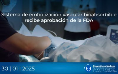 Sistema de embolización vascular bioabsorbible recibe aprobación de la FDA