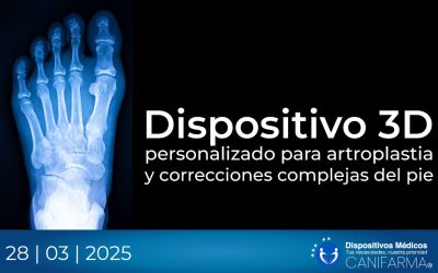 Dispositivo 3D personalizado para artroplastia y correcciones complejas del pie