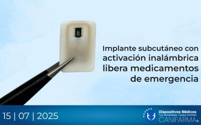 Implante subcutáneo con activación inalámbrica libera medicamentos de emergencia