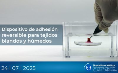 Dispositivo de adhesión reversible para tejidos blandos y húmedos