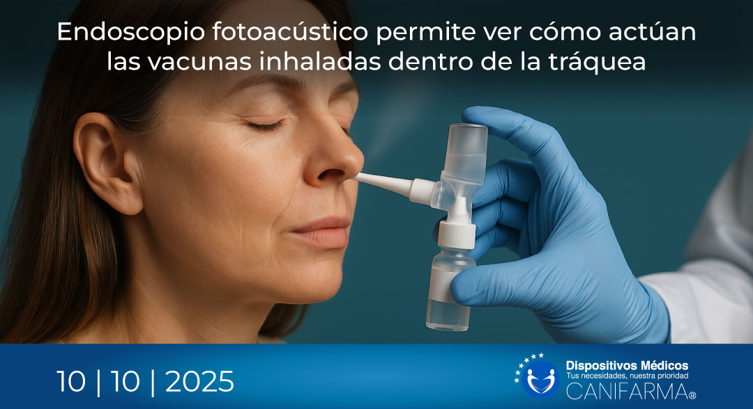 Endoscopio fotoacústico permite ver cómo actúan las vacunas inhaladas dentro de la tráquea