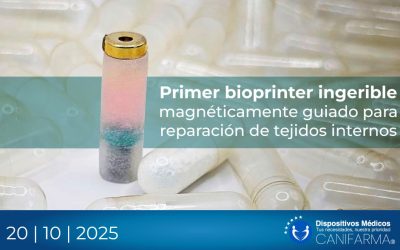 Primer bioprinter ingerible magnéticamente guiado para reparación de tejidos internos