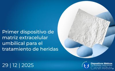 Primer dispositivo de matriz extracelular umbilical para el tratamiento de heridas