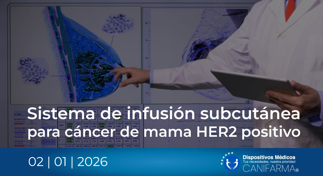 Sistema de infusión subcutánea para cáncer de mama HER2 positivo