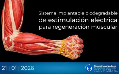 Sistema implantable biodegradable de estimulación eléctrica para regeneración muscular