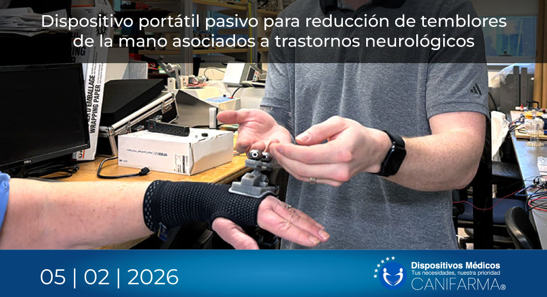 Dispositivo portátil pasivo para reducción de temblores de la mano asociados a trastornos neurológicos