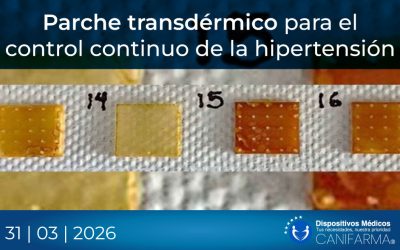 Parche transdérmico para el control continuo de la hipertensión