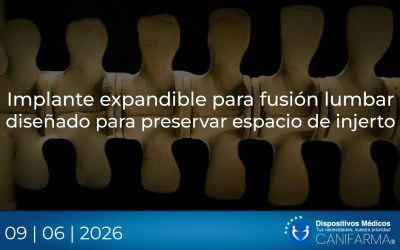 Implante expandible para fusión lumbar diseñado para preservar espacio de injerto