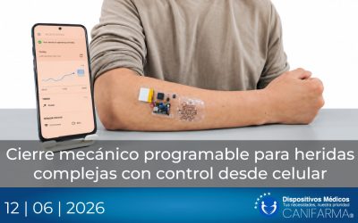 Cierre mecánico programable para heridas complejas con control desde celular