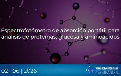 Espectrofotómetro de absorción portátil para análisis de proteínas, glucosa y aminoácidos