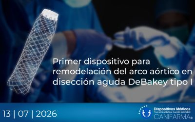 Primer dispositivo para remodelación del arco aórtico en disección aguda DeBakey tipo I