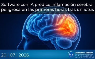 Software con IA predice inflamación cerebral peligrosa en las primeras horas tras un ictus